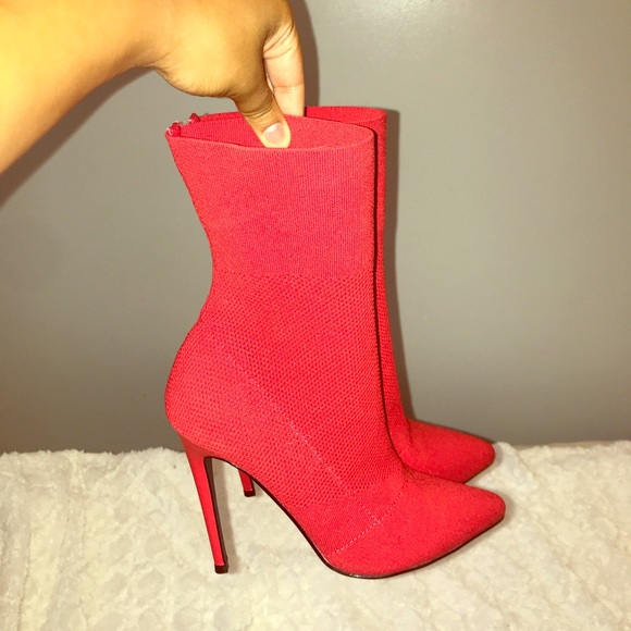 Steve Madden Shoes - Red Steve Madden “Century” Sock Boot